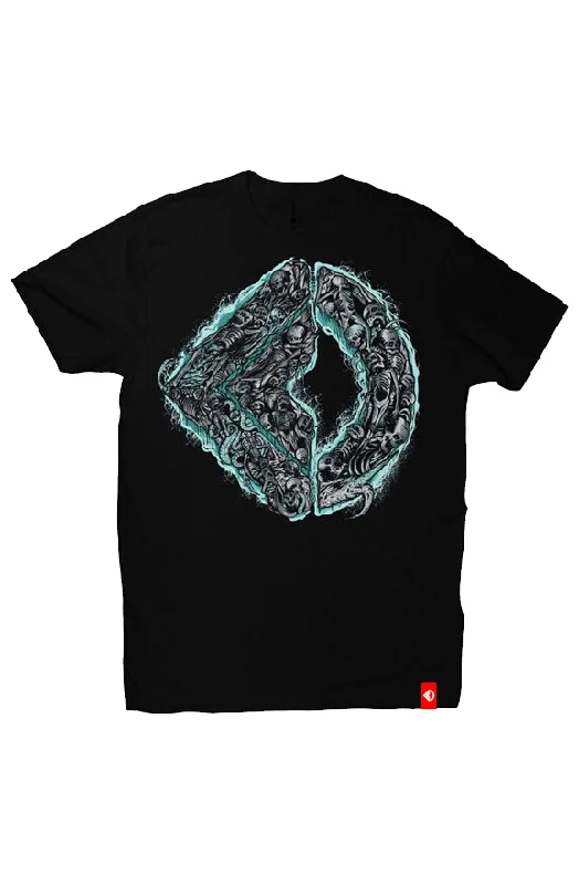Palintonos Skulls Unisex T-Shirt (Poseidon) Rayon Velvet Corduroy
