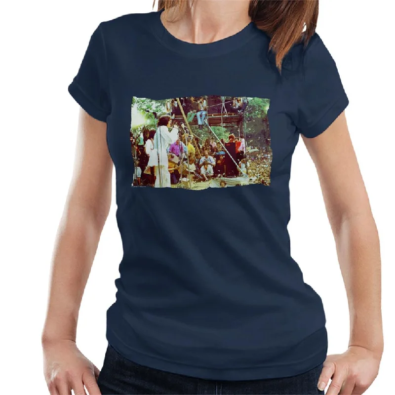 TV Times Rolling Stones Festival Women's T-Shirt Layered Multi-layer Single Layer