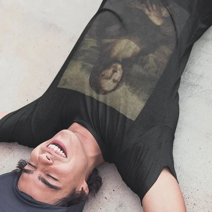 Mona Lisa Vile Unisex T-Shirt Graphic T-Shirt Round Neck Polyester