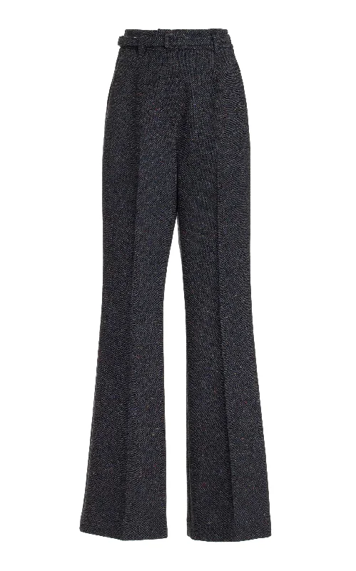 Josh Pant in Slate Multi Wool Cashmere Chic Capri Pants
