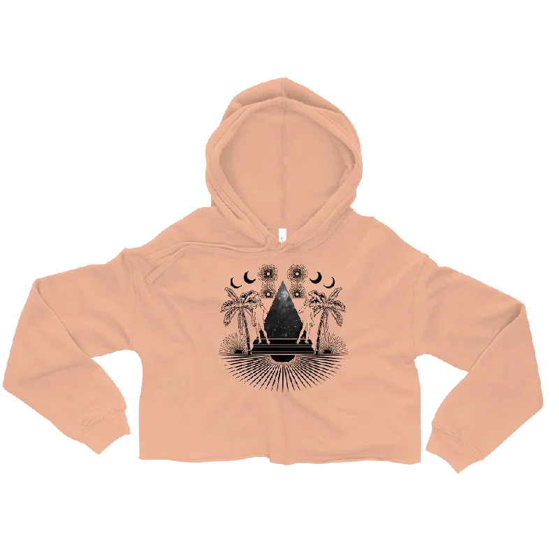 Enter The Galaxy Graphic Crop Hoodie Hoodie with Side Slits Relaxed Casual