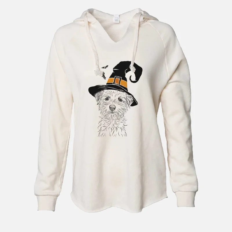 Witch Benjamin the Border Terrier - Cali Wave Hooded Sweatshirt Hoodie with Ribbed Cuffs Snug Fit Comfort Witch Benjamin the Border Terrier - Cali Wave Hooded Sweatshirt Hoodie with Ribbed Cuffs Snug Fit Comfort