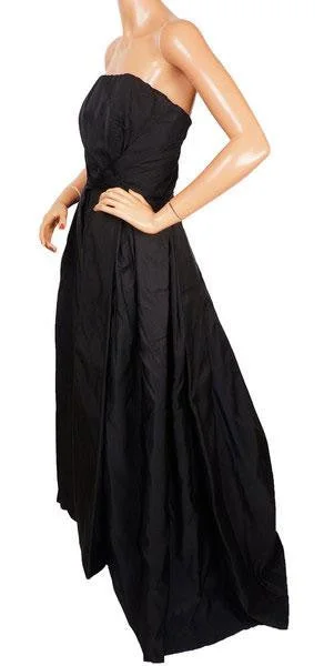 Vintage 1960s Evening Gown Haute Couture Strapless Dress in Black Silk by Frank Oujezdsky Montreal Tunics Favorite customer Vintage 1960s Evening Gown Haute Couture Strapless Dress in Black Silk by Frank Oujezdsky Montreal Tunics Favorite customer