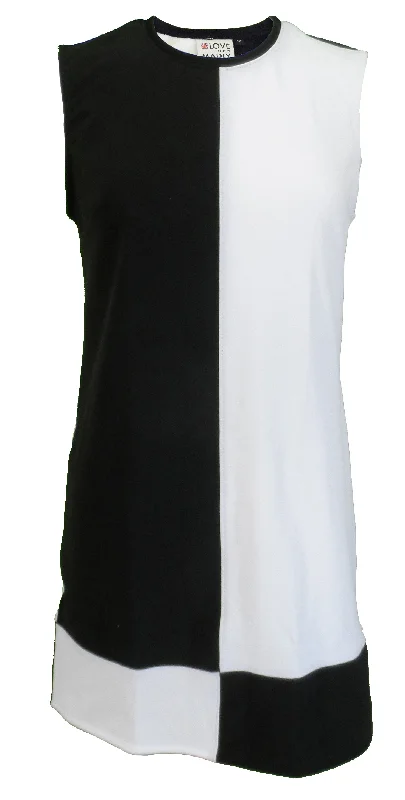 Love Her Madly Ladies Retro Mod 2 Tone Dress Tunics Versatile functional