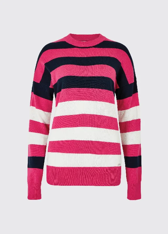 Aranmore Crew Neck sweater - Cerise Satin Fabric Silk Fabric Chiffon Fabric