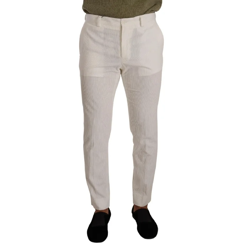 Dolce & Gabbana Elegant Slim Fit Cotton Trousers Skinny Trousers Denim Stretchy
