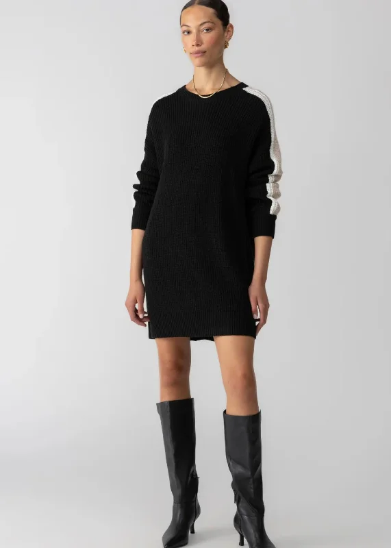 Speedway Sweater Dress Glossy Satin Silk