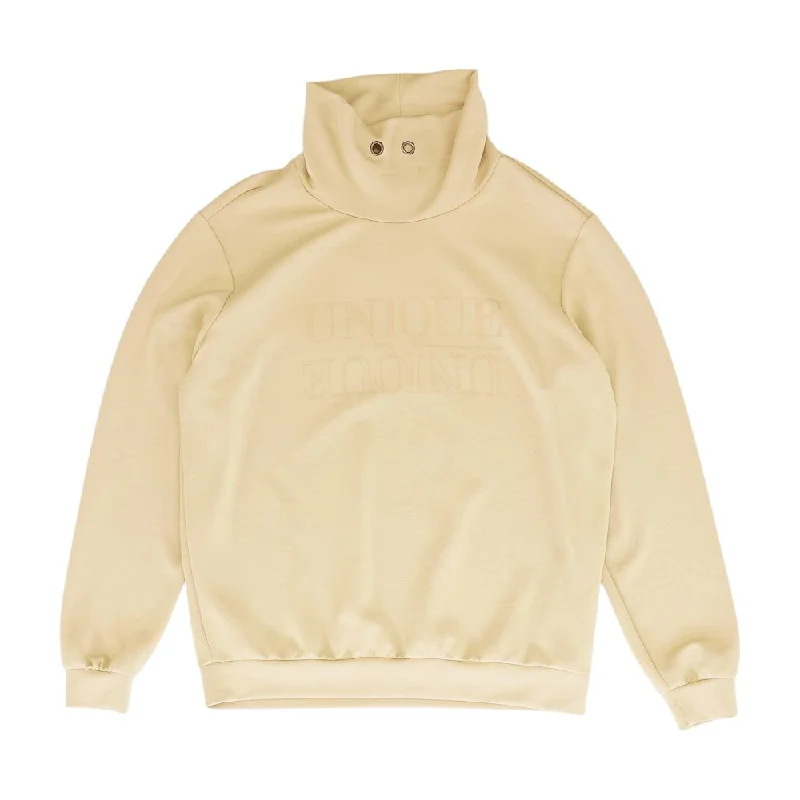 Tan Solid Active Pullover Puff Sleeve Stylish