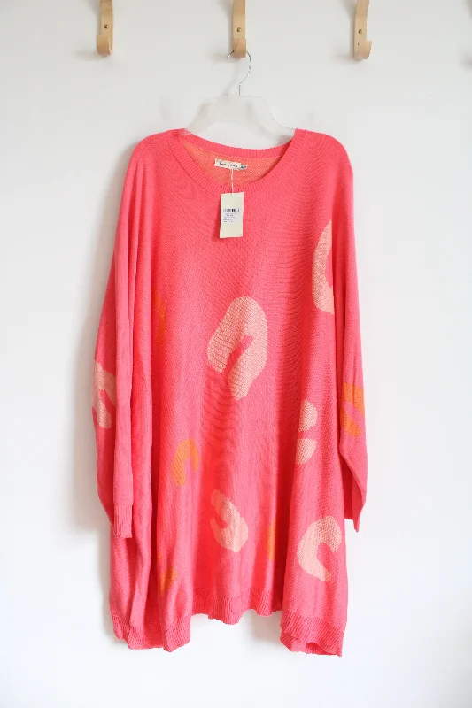 NEW Southern Stitch Pink Long Sleeved Sweater Dress | XXL/XXXL Print Jacquard Patchwork NEW Southern Stitch Pink Long Sleeved Sweater Dress | XXL/XXXL Print Jacquard Patchwork