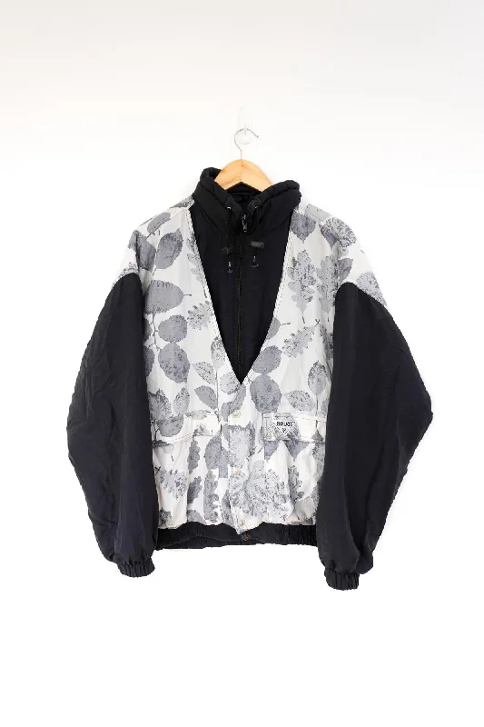 Brugi Vintage Ski Jacket Zip Front Button Front Snap Front