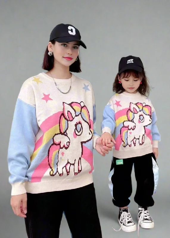 Mommy and Me Unicorn Sweater - Fall and Winter Rayon Fabric Velvet Fabric Corduroy Fabric Mommy and Me Unicorn Sweater - Fall and Winter Rayon Fabric Velvet Fabric Corduroy Fabric