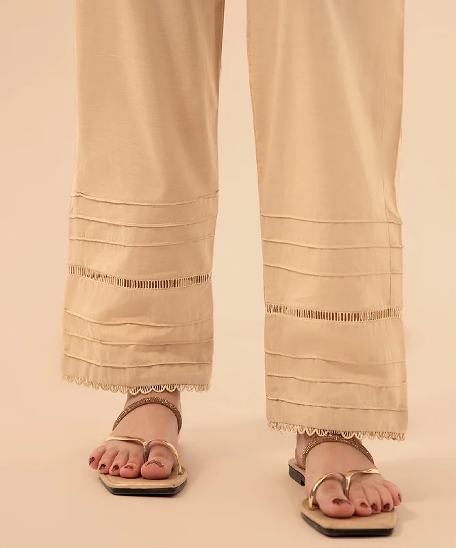 Beige Cambric Trouser - LTE 419 Trousers Lace Delicate