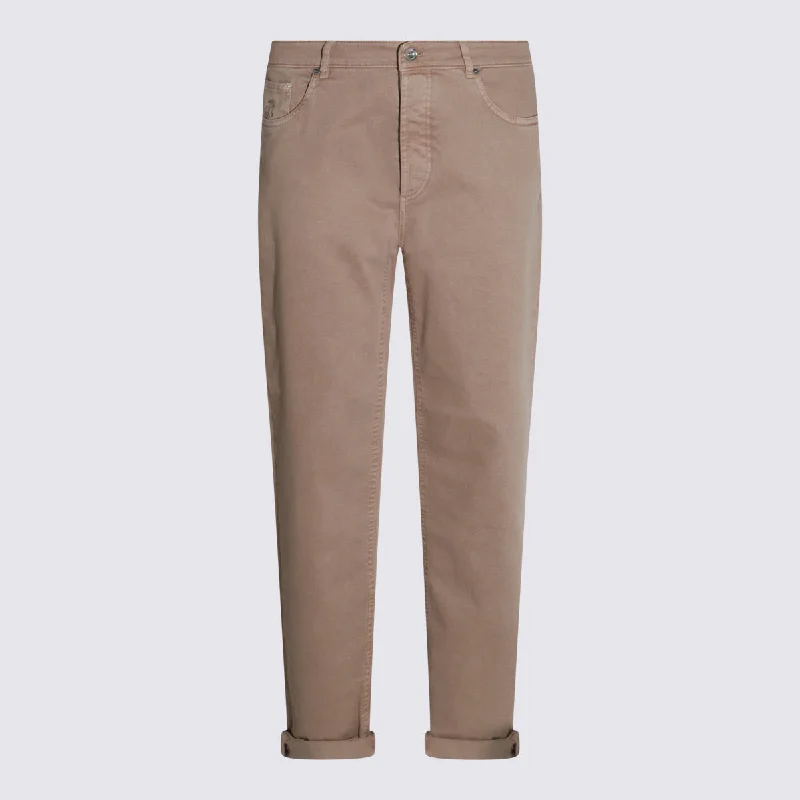 Brunello Cucinelli Trousers Brown Trousers Pleated Formal